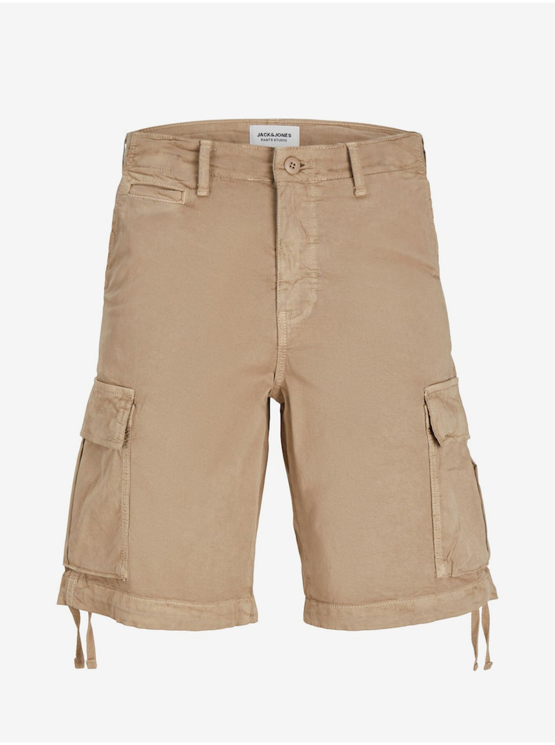 Béžové pánske cargo kraťasy Jack & Jones Cole