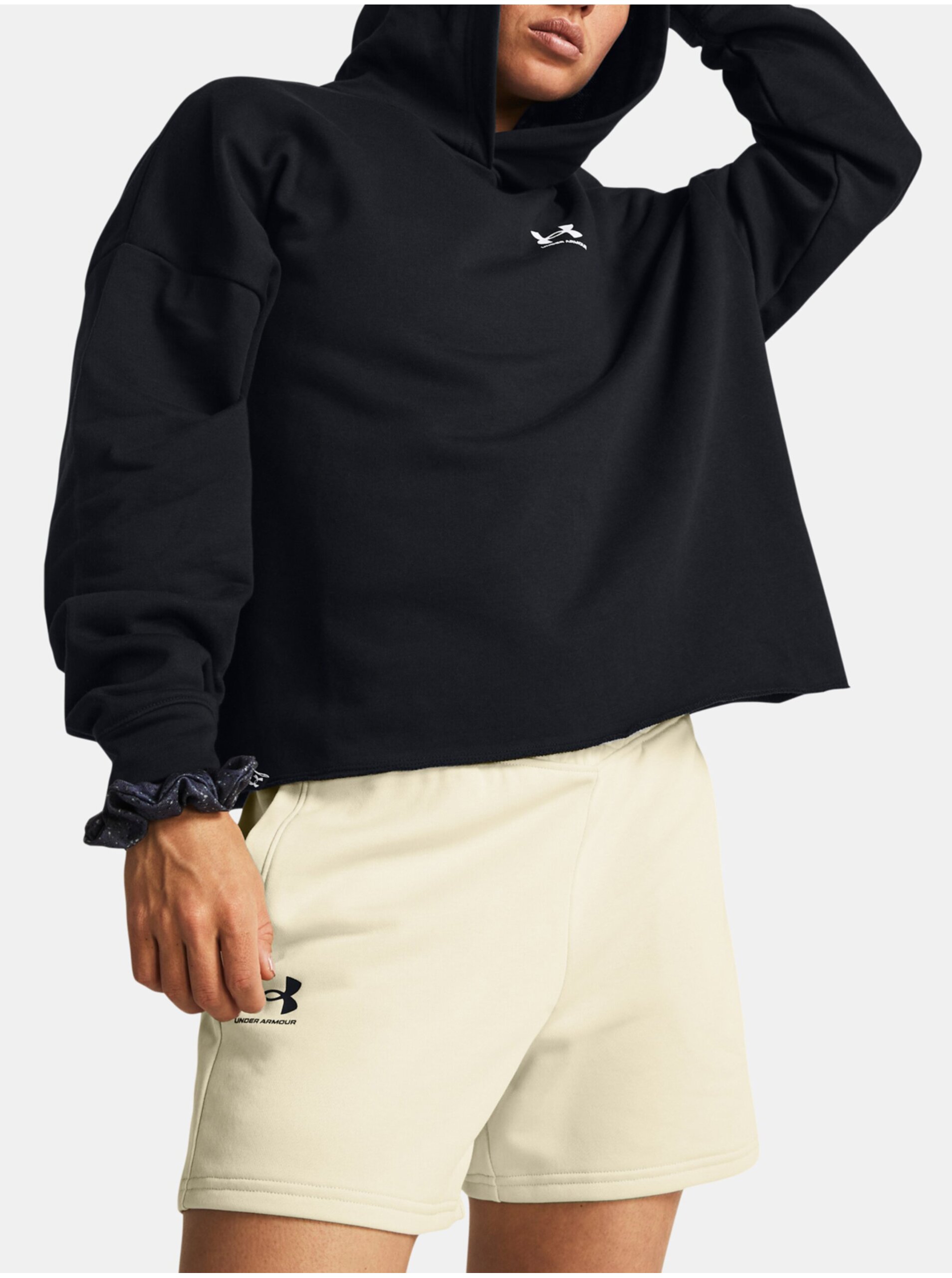 Čierna športová mikina Under Armour UA Rival Terry OS Hoodie
