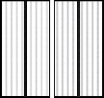 SHUMEE Dverný záves proti hmyzu 210 × 100 cm magnetický čierny