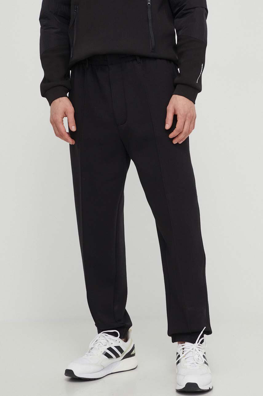 Nohavice Emporio Armani pánske, čierna farba, rovné, 3D1P75 1JHSZ,