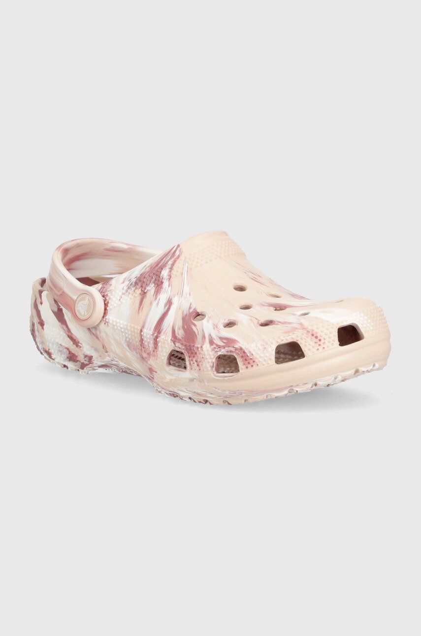 Šľapky Crocs Classic Marbled Clog dámske, ružová farba, 206867