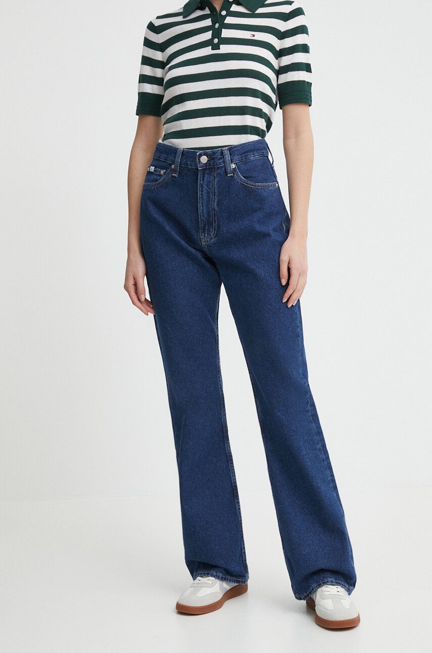 Rifle Calvin Klein Jeans dámske, vysoký pás, J20J222750