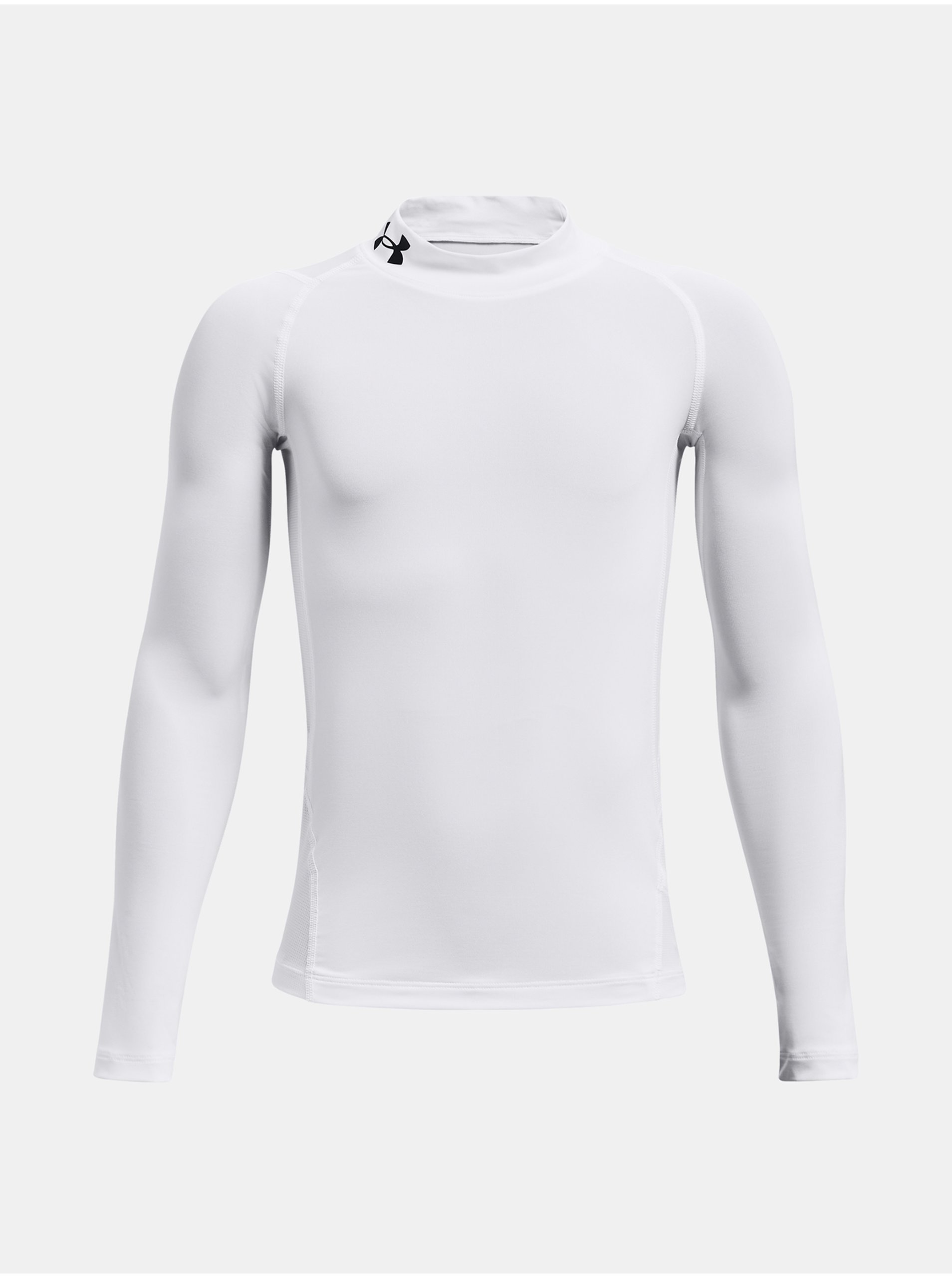 Biele chlapčenské tričko Under Armour UA HG Armour Mock LS