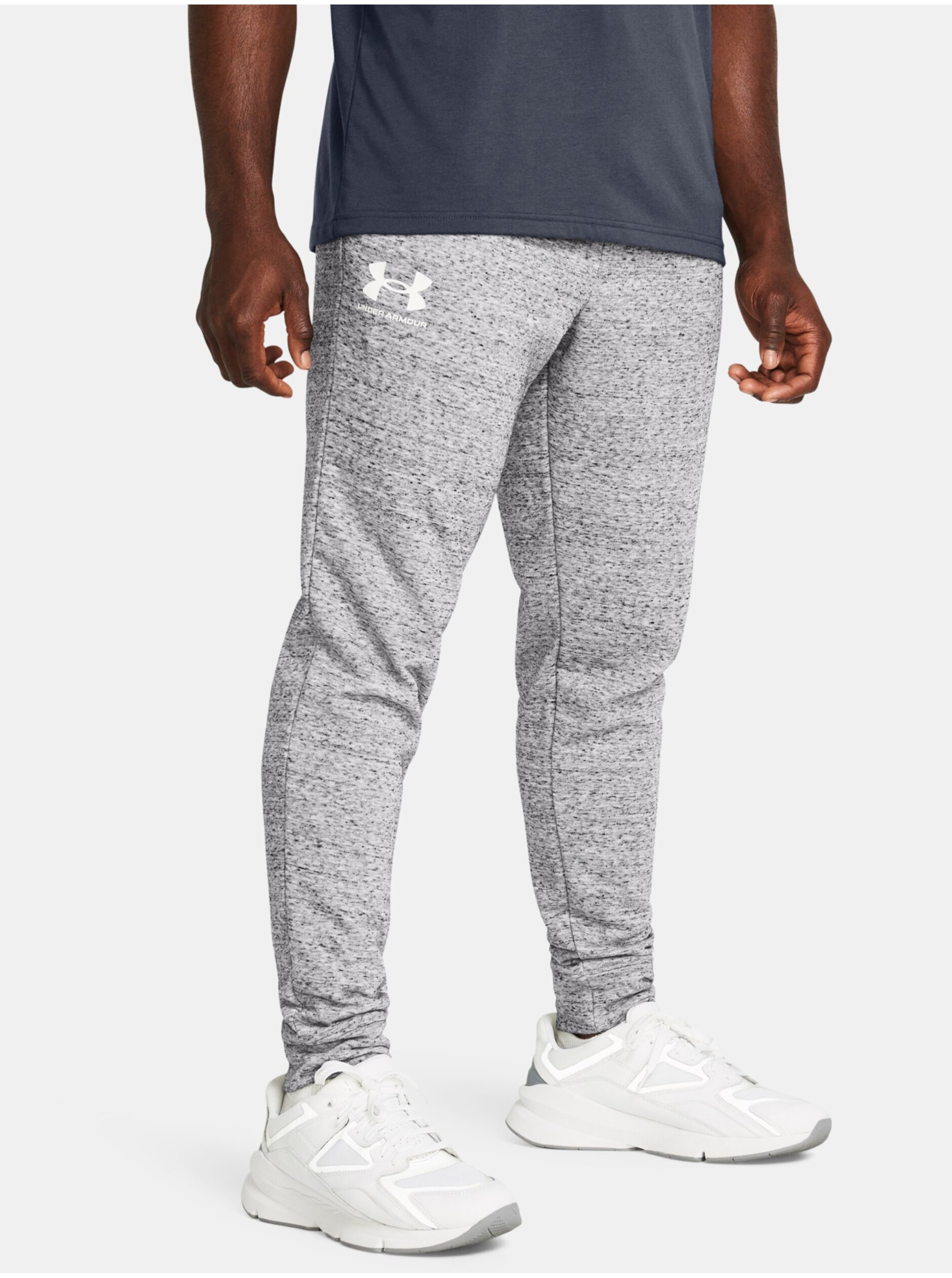 Svetlosivé športové tepláky Under Armour UA Rival Terry Jogger