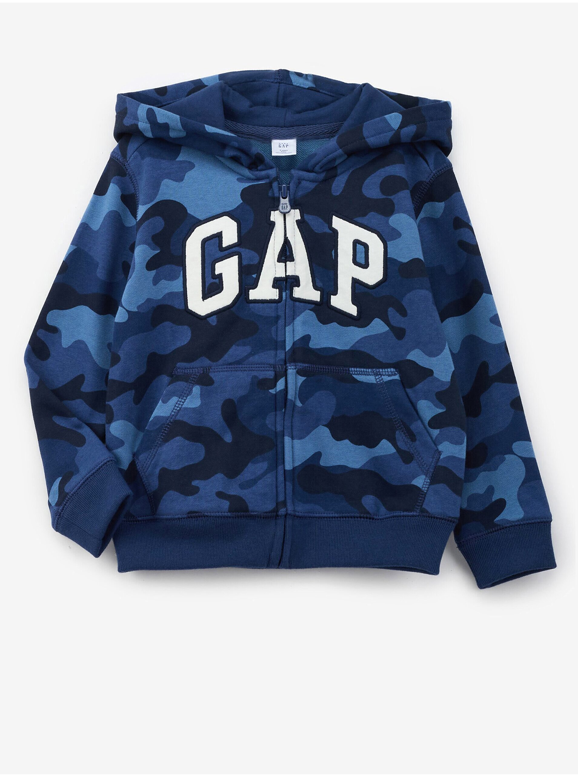 Tmavomodrá chlapčenská vzorovaná mikina GAP