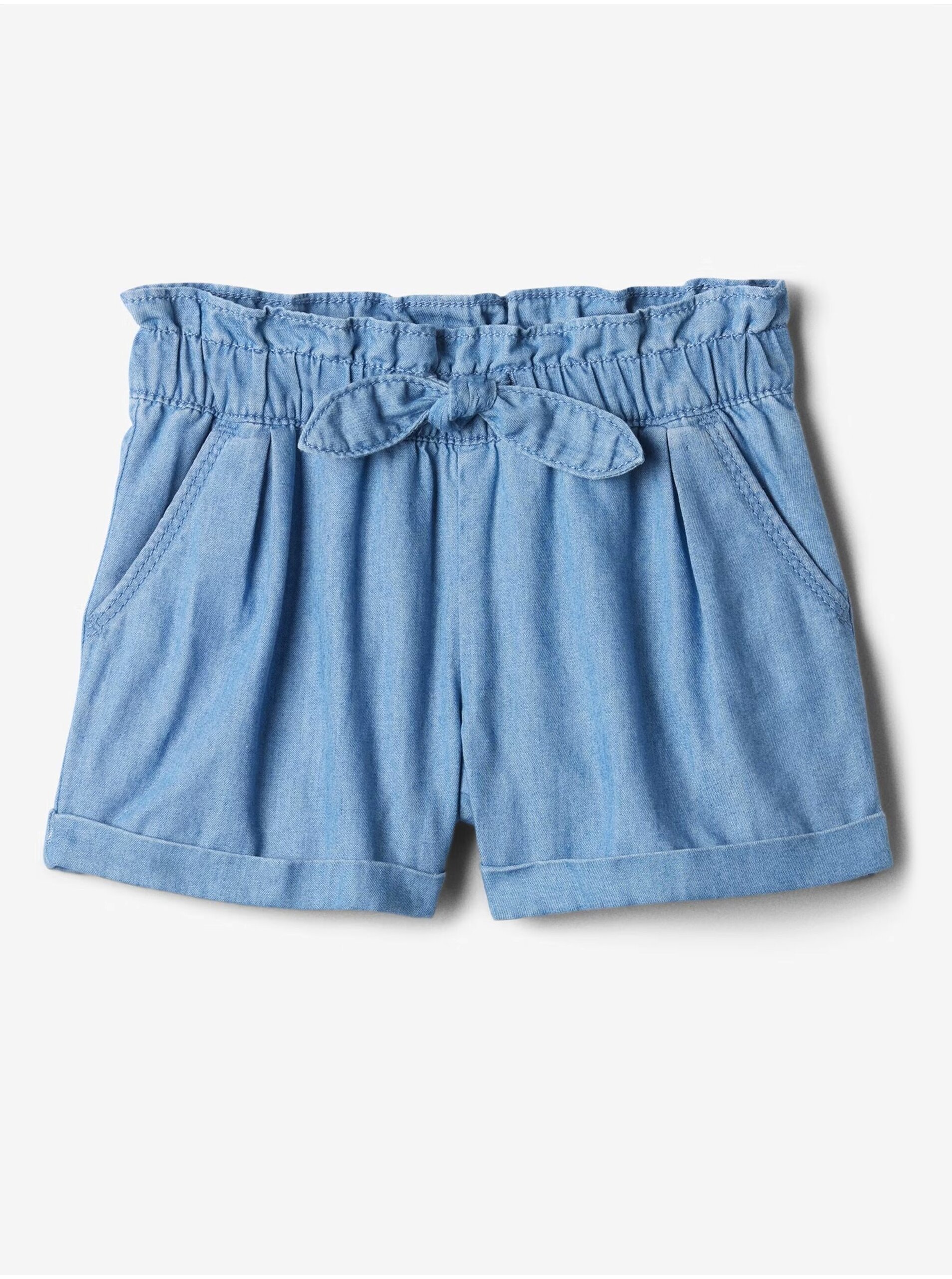 Svetlomodré dievčenské kraťasy s mašľou GAP