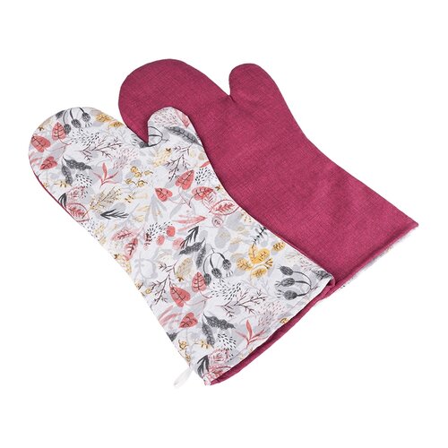 Bellatex Grilovacia rukavica Jeseň bordó, 22 x 46 cm, 2 ks