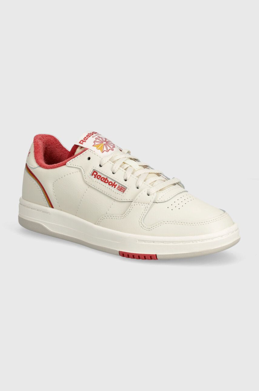 Kožené tenisky Reebok Classic Phase Court béžová farba, 100201958,
