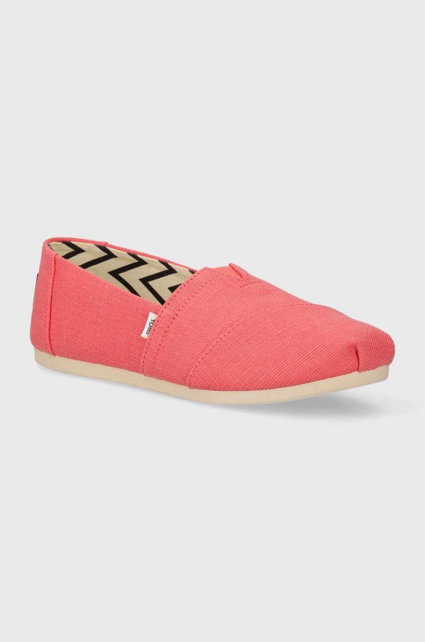 Espadrilky Toms Alpargata ružová farba, 10020672