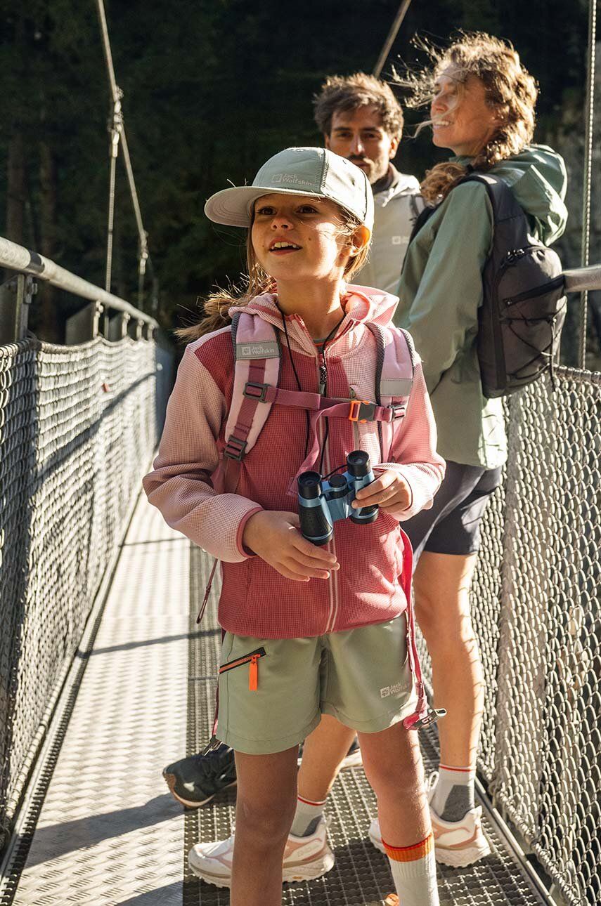Detská bunda Jack Wolfskin ACTAMICRID MIDLAYER ružová farba