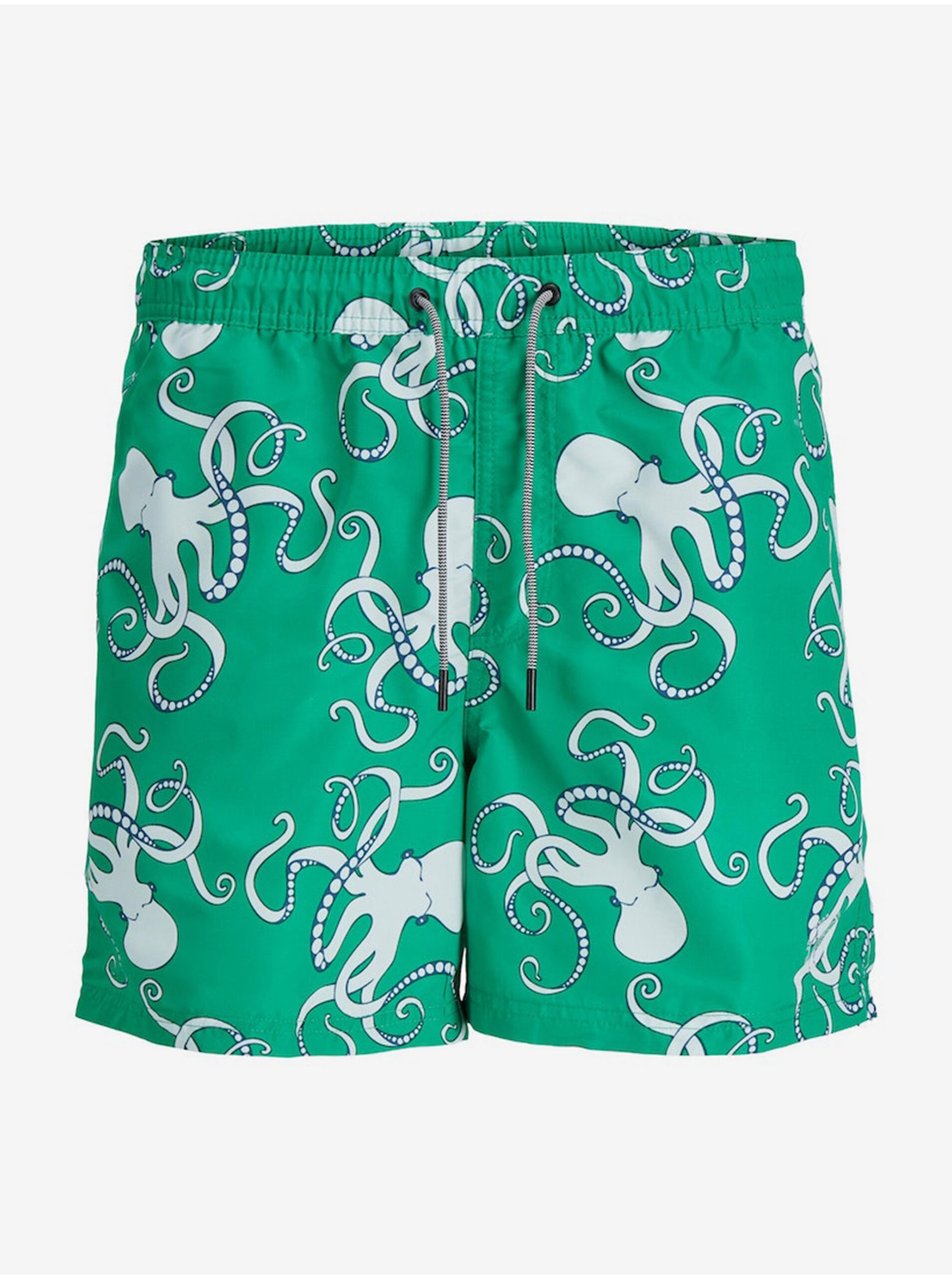 Zelené pánske vzorované plavky Jack & Jones Fiji