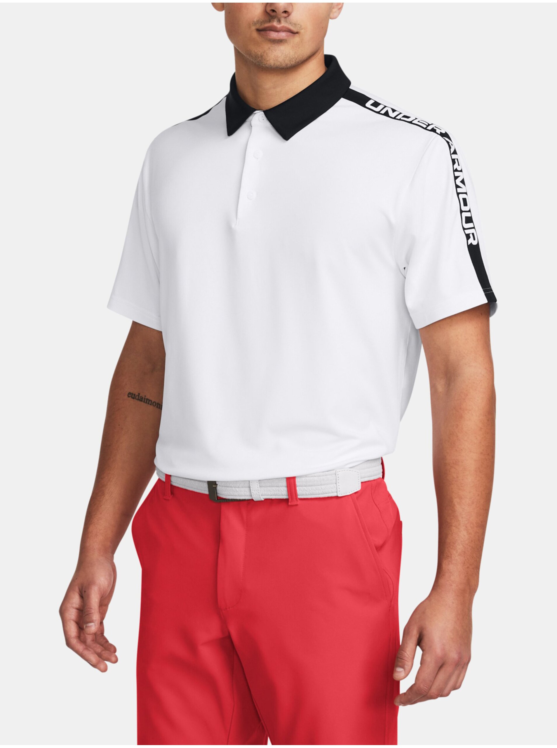 Biele pánske športové polo tričko Under Armour UA Playoff 3.0 Striker Polo