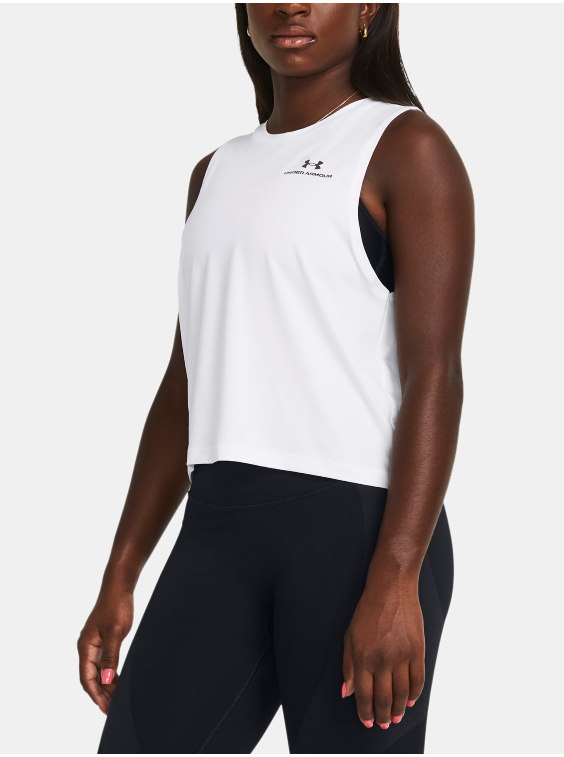Biele športové tielko Under Armour Vanish Energy Crop Tank