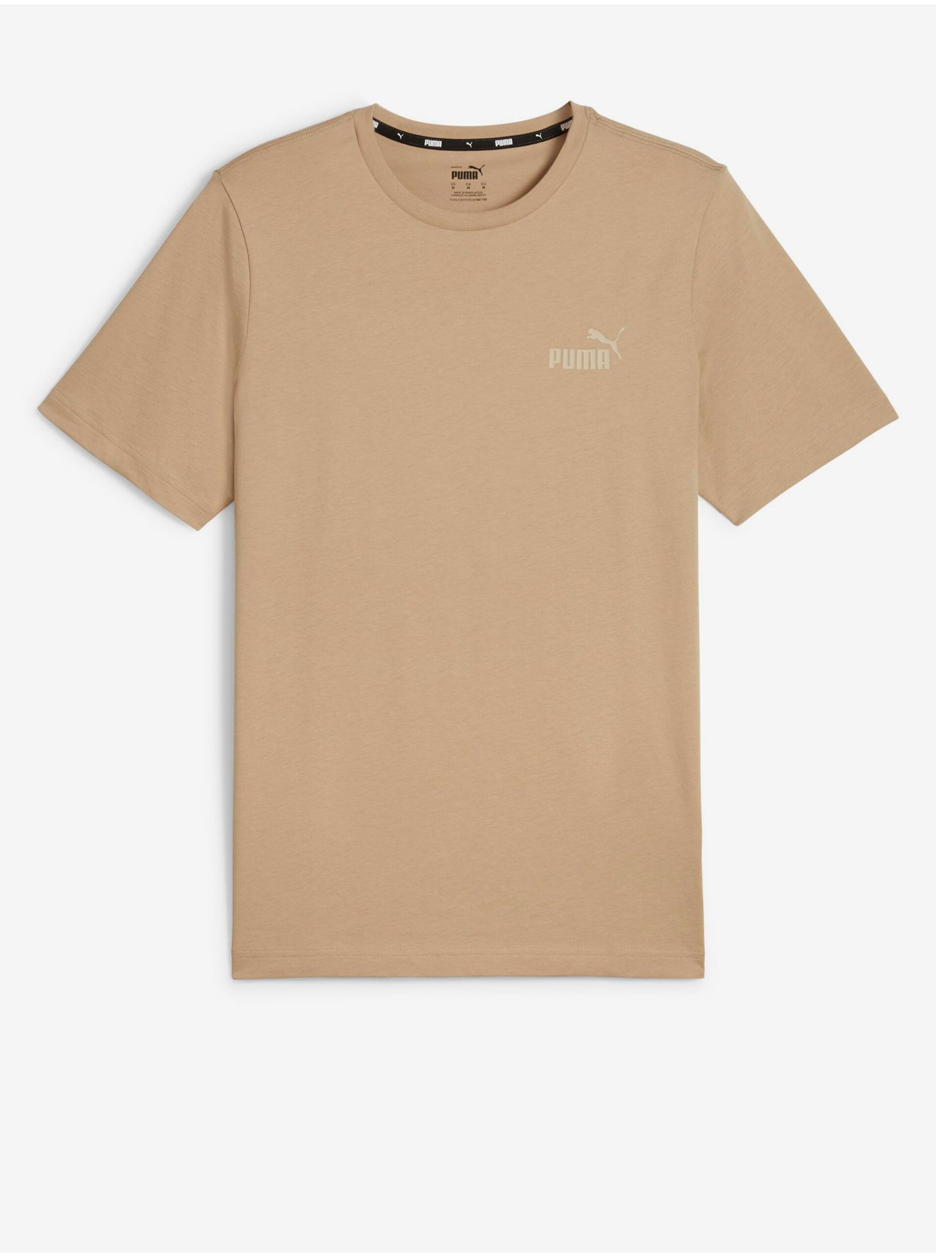 Béžové pánske tričko Puma ESS Small Logo Tee
