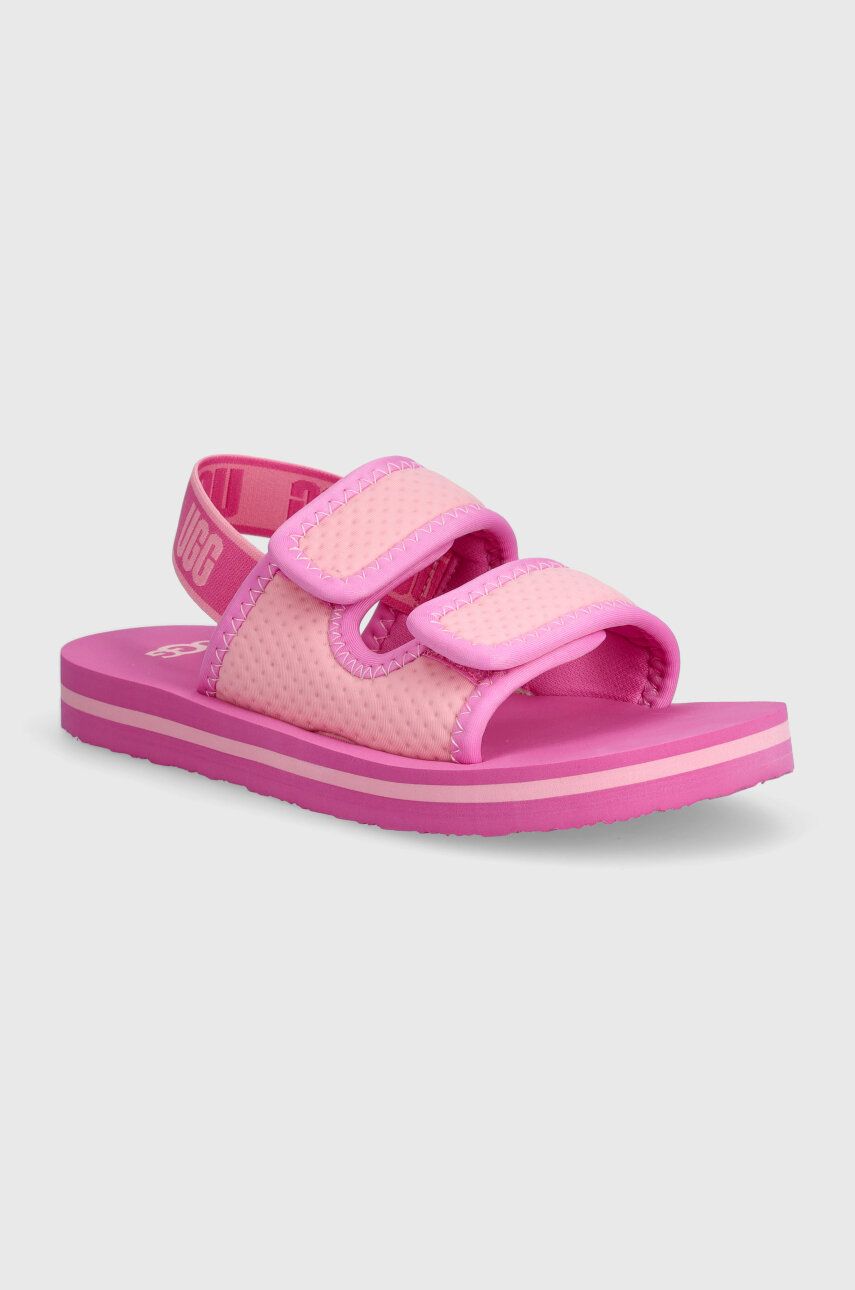 Detské sandále UGG LENNON SLINGBACK ružová farba