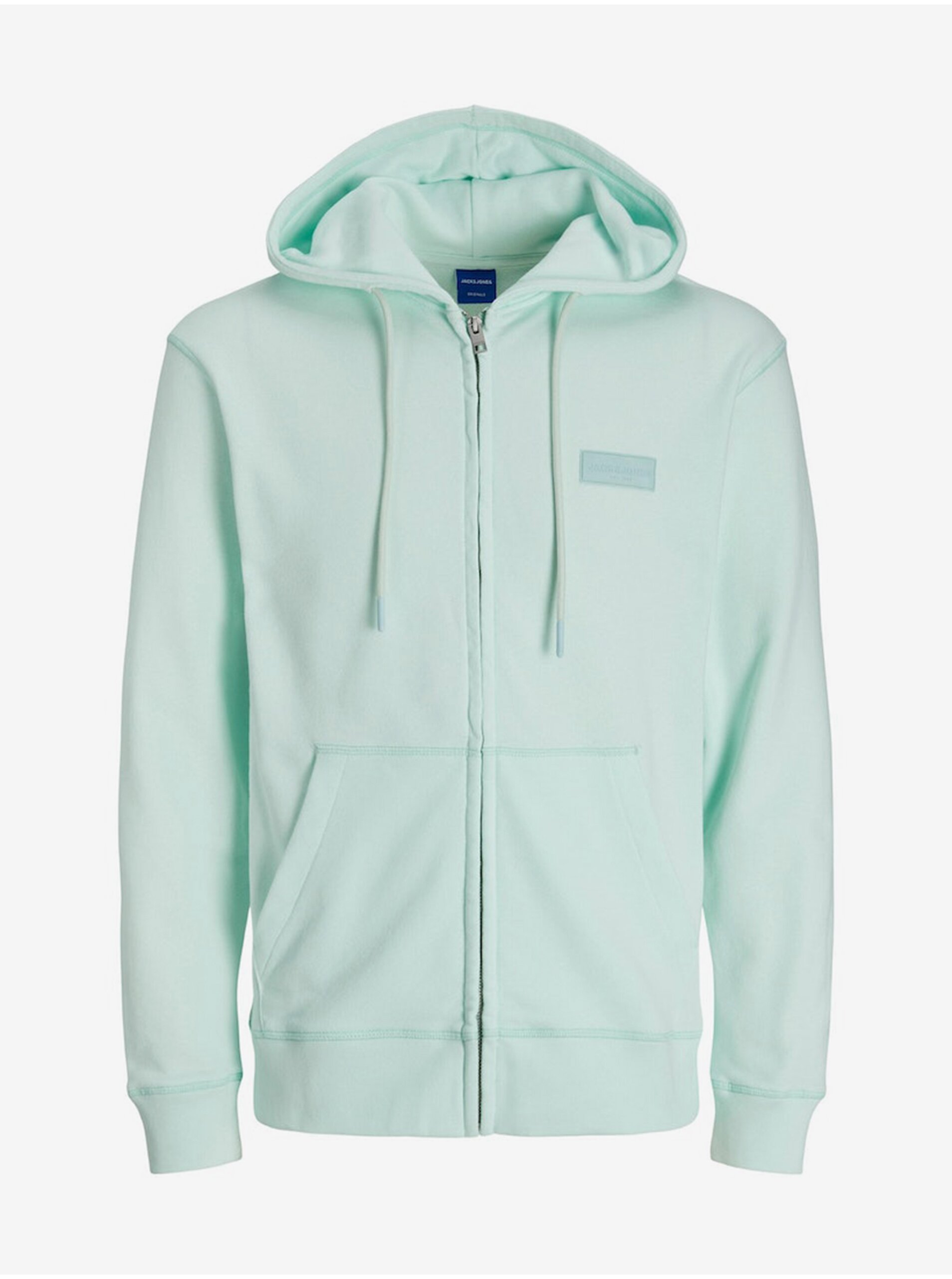Svetlo zelená pánska mikina na zips s kapucňou Jack & Jones Faded