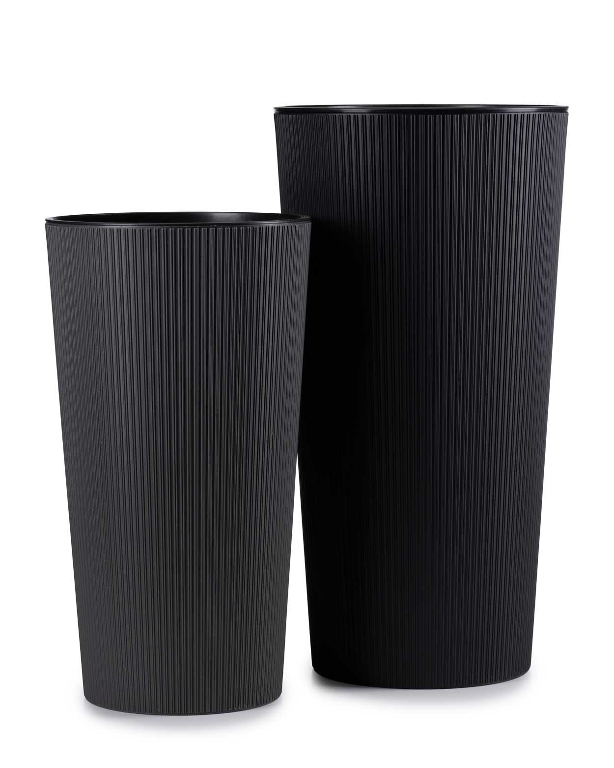 Sada 2 květináčů URBANICA ECO černá