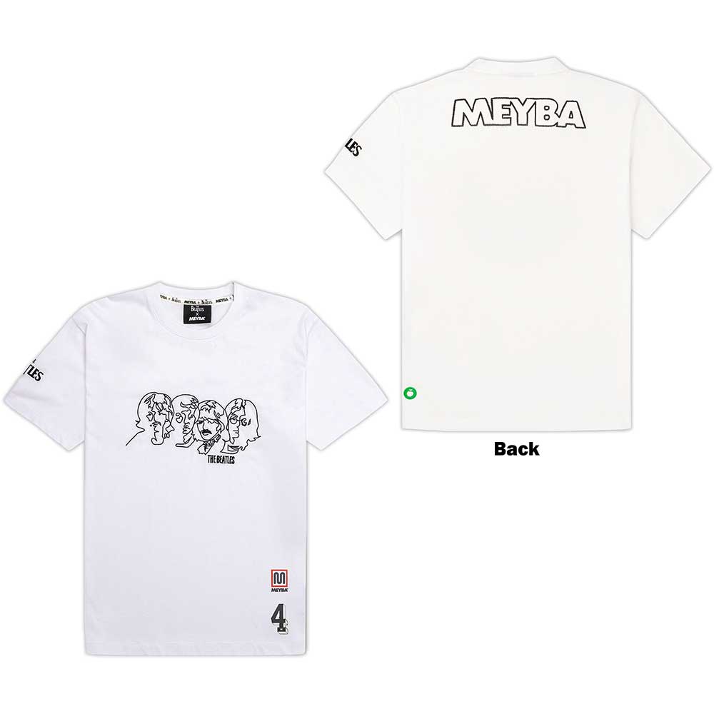 The Beatles tričko Embroidered Biela XS