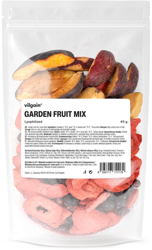Vilgain Mix lyofilizovaného záhradného ovocia 45 g