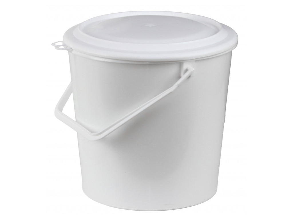 BESOP - Vedro biele 10l s poklopom