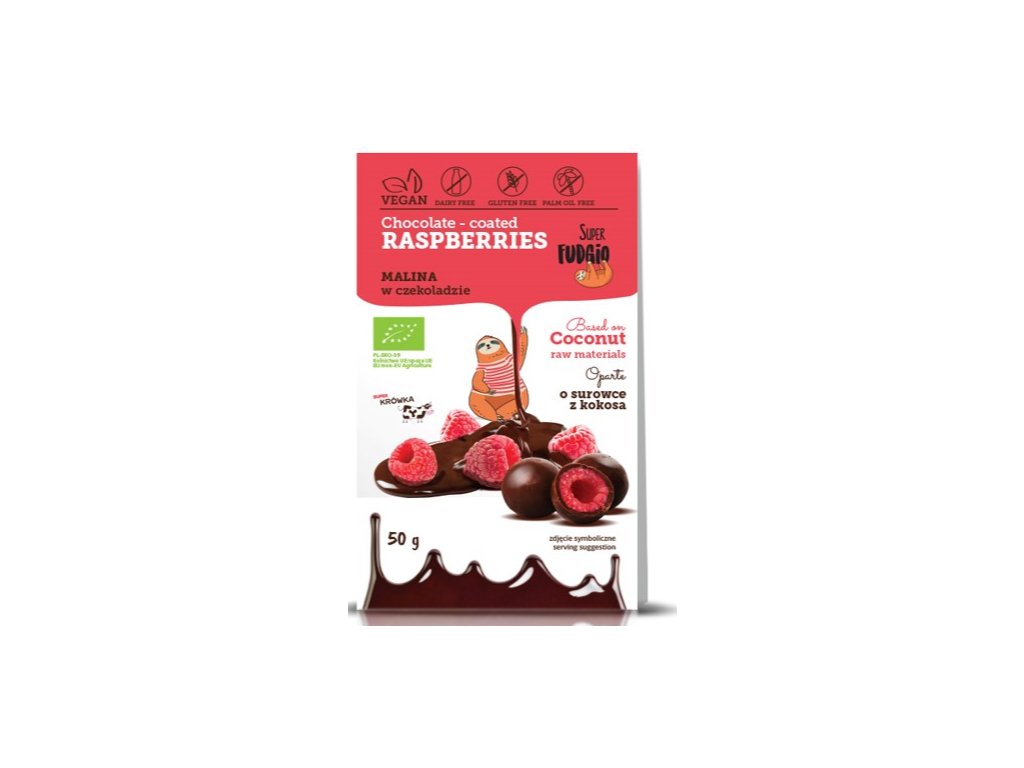 BIOLIENKA MALINY lyofiliz.v čokoláde Fudgio 50g 50g