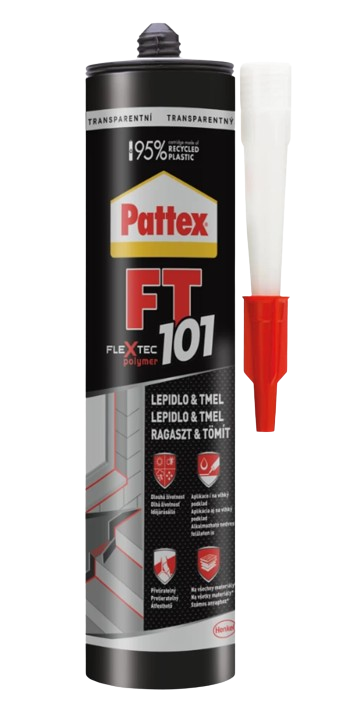 PATTEX FT101 - Elastický lepiaci tmel transparentná 0,28 L