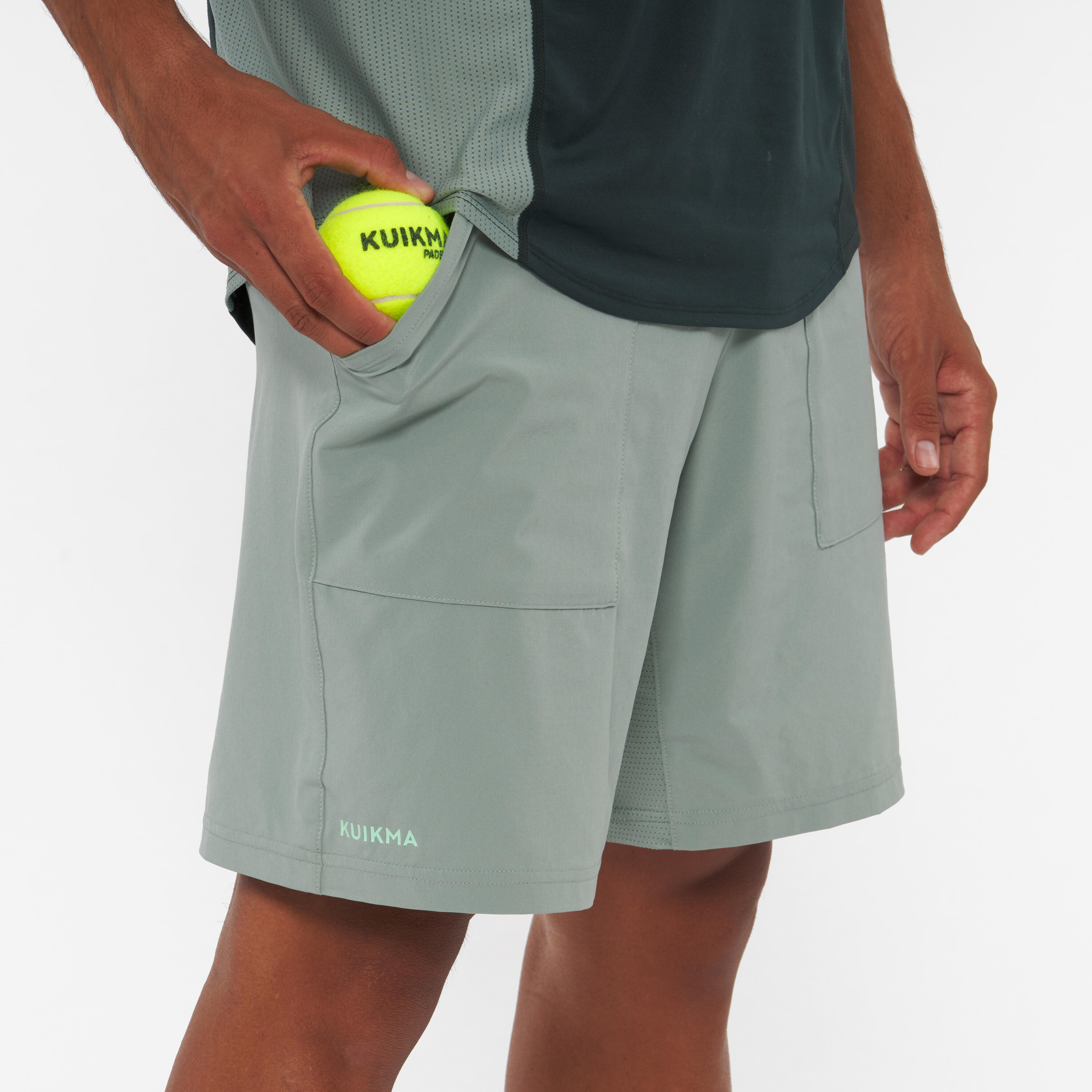 Pánske šortky na padel Kuikma Dry priedušné zelené