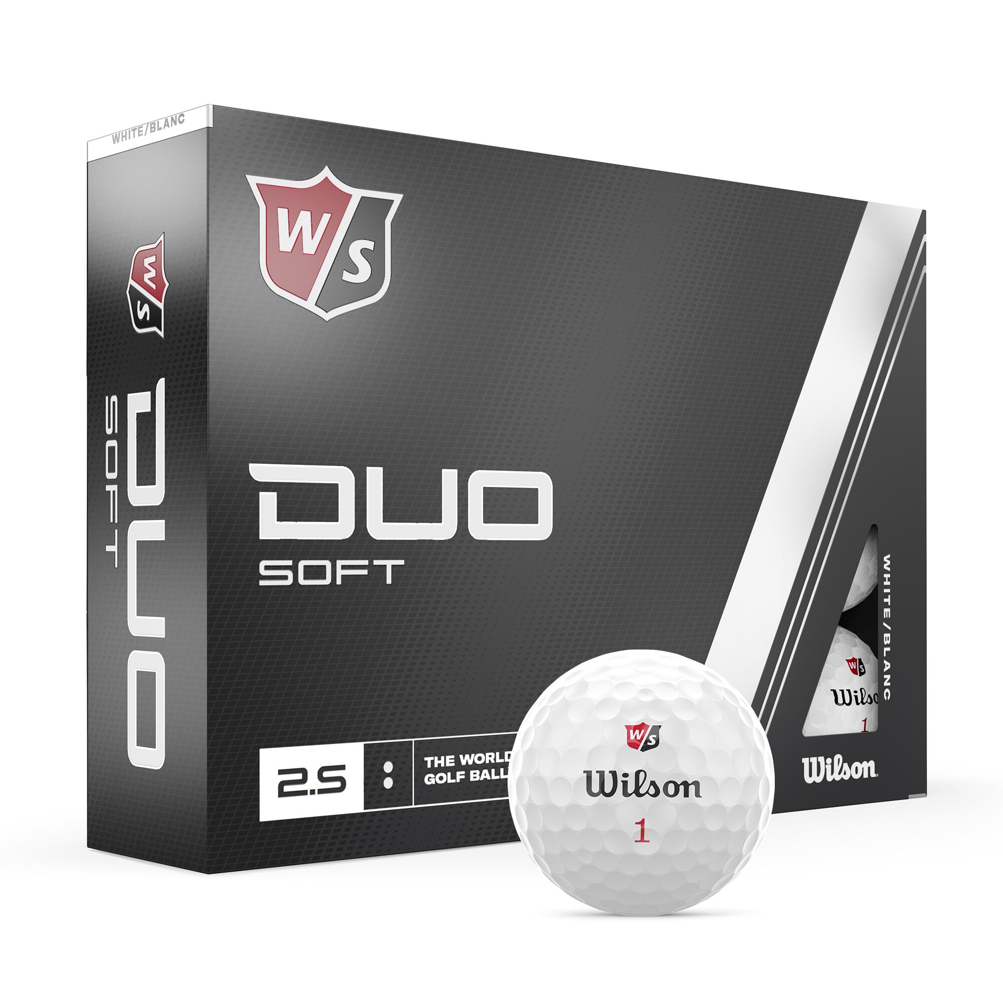 Golfové loptičky 12 ks WILSON Duo soft biele
