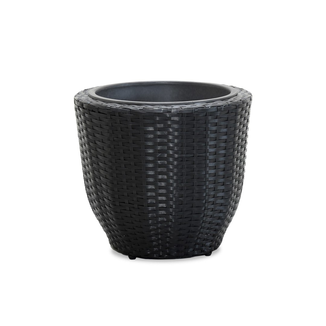 TEXIM HILVERSUM - okrúhly kvetináč z ratanu