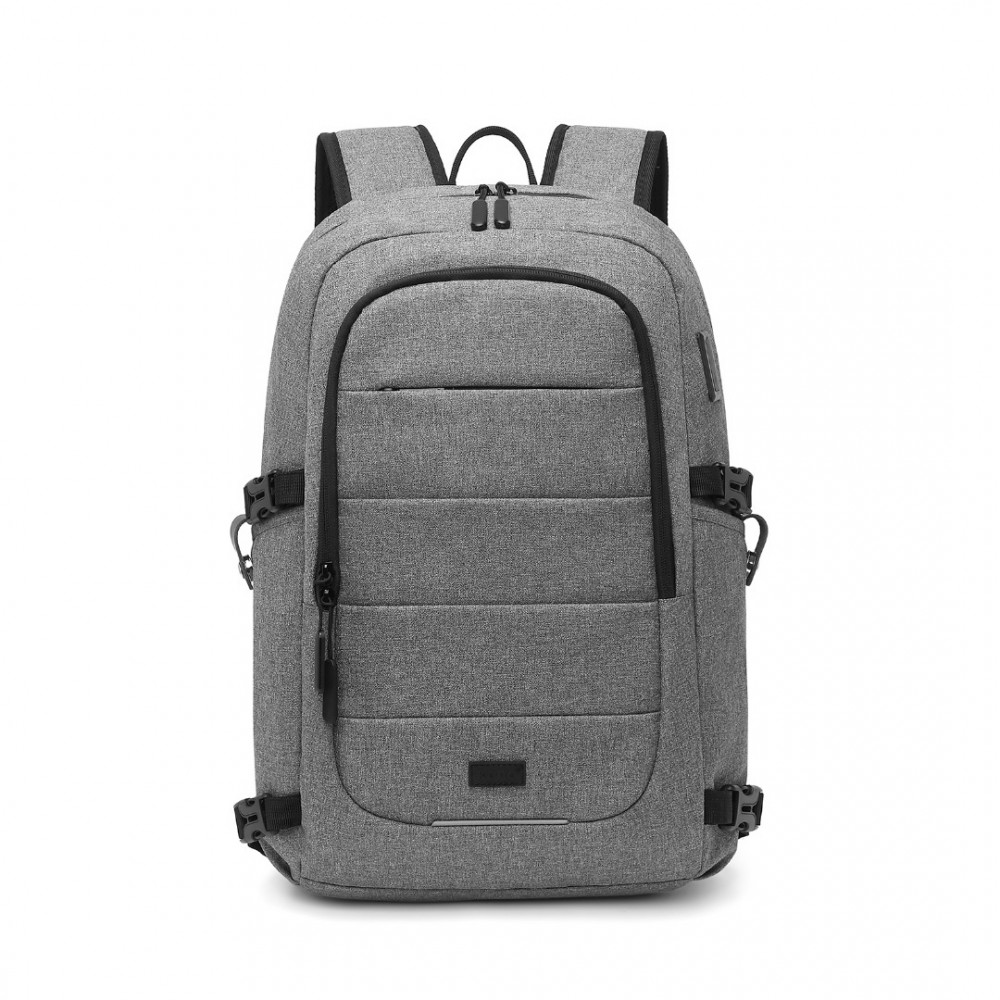 Kono vodeodolný batoh s USB portom - sivý - 21 L
