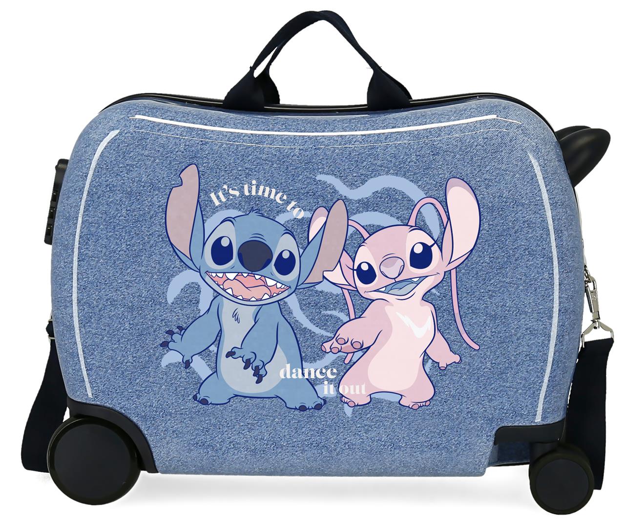 Disney Detský kufor na kolieskach - odrážadlo - Stitch dance it out - 34L