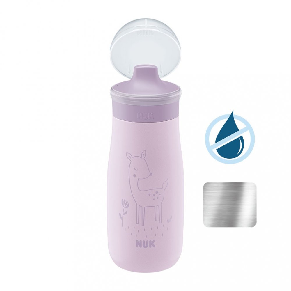 Detská fľaša NUK Mini-Me Sip nerez 300 ml (9+ m.) purple