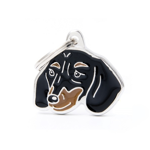 MyFamily známka gravírovacia jazvečík pálený