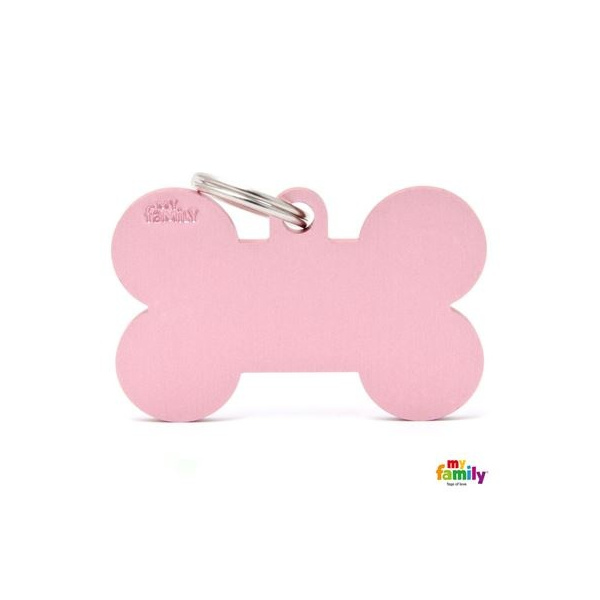 MyFamily známka gravírovacia kosť xl hliníková ružová