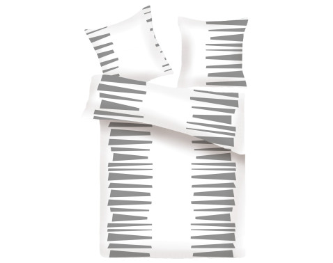 Obliečky Porto 140x220 cm, šedo-biele%