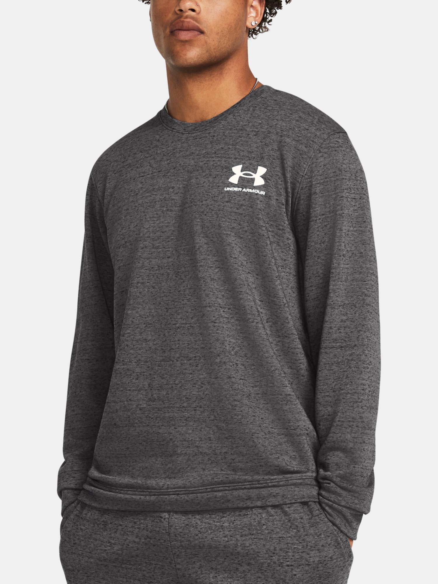 Under Armour Sweatshirt UA Rival Terry LC Crew-GRY - Mens