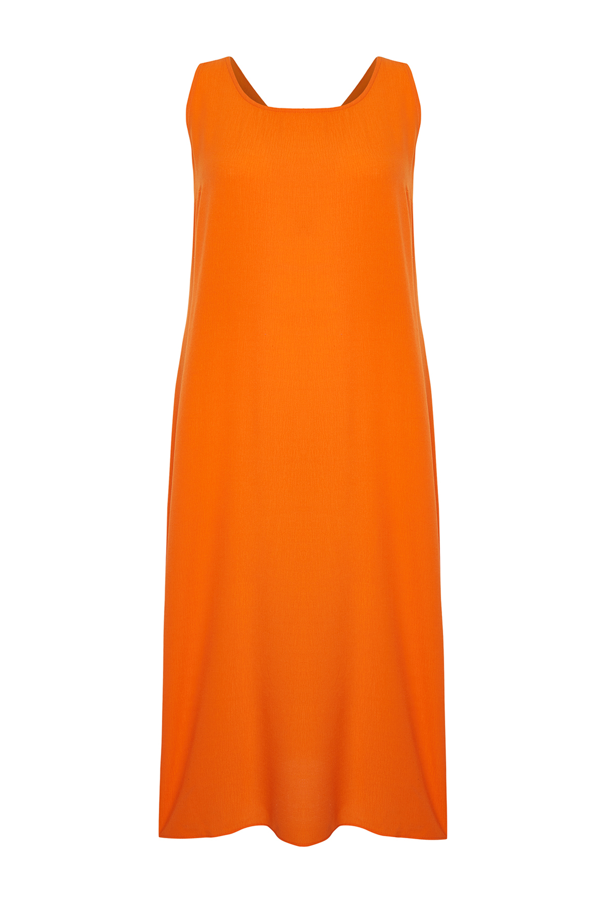 Trendyol Curve Tile Round Neck Woven Dress