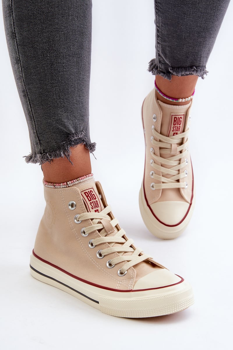Women's High Sneakers Big Star Beige