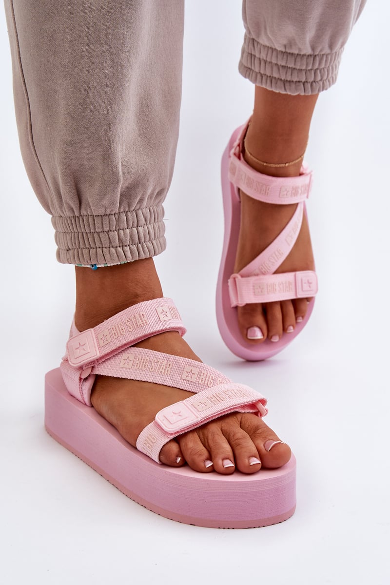 Women's platform sandals Big Star Pink