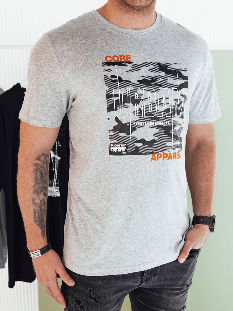 Men's grey T-shirt with Dstreet print