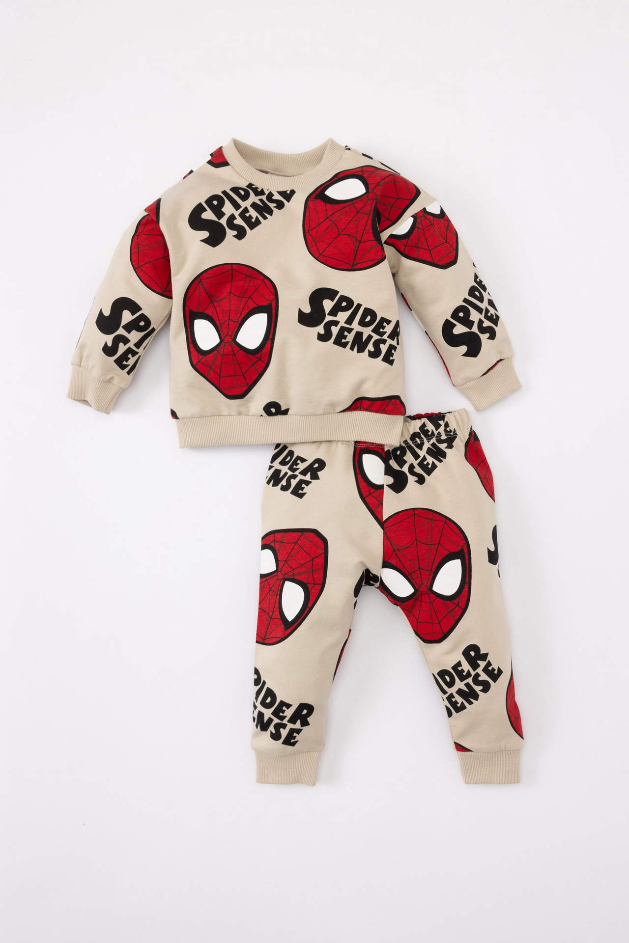 DEFACTO Baby Boy Marvel Comics Sweatshirt Sweatpants 2 Piece Set
