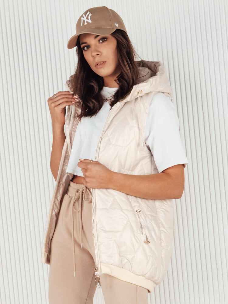 COLINE women's quilted vest white Dstreet