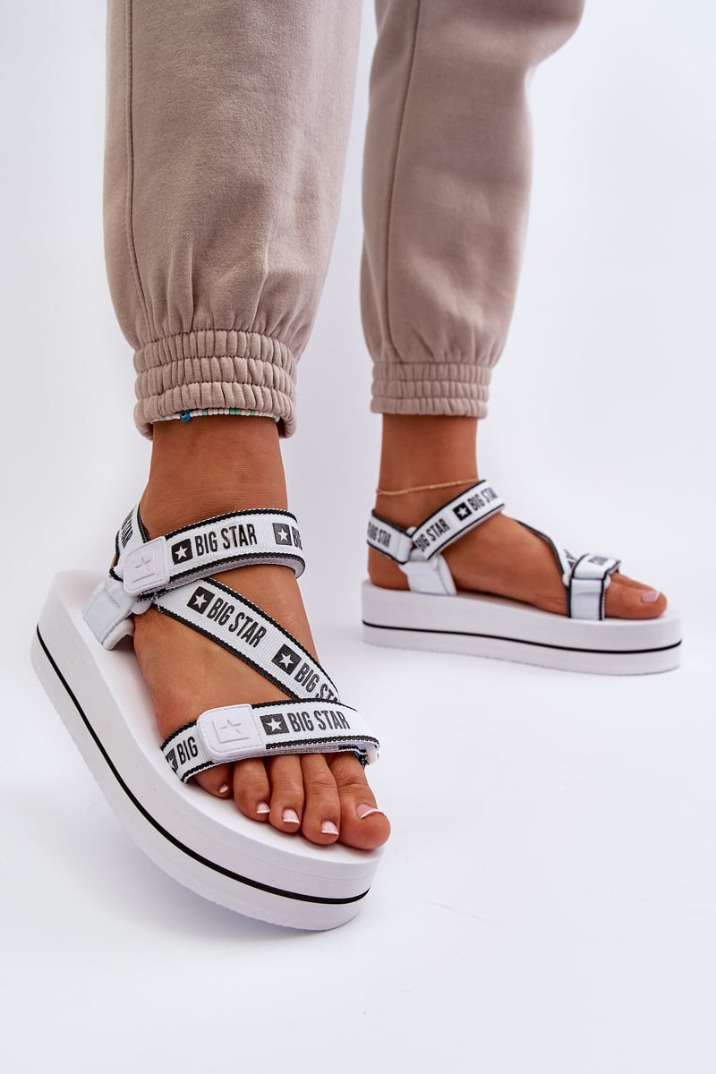 Women's Platform Sandals Big Star White