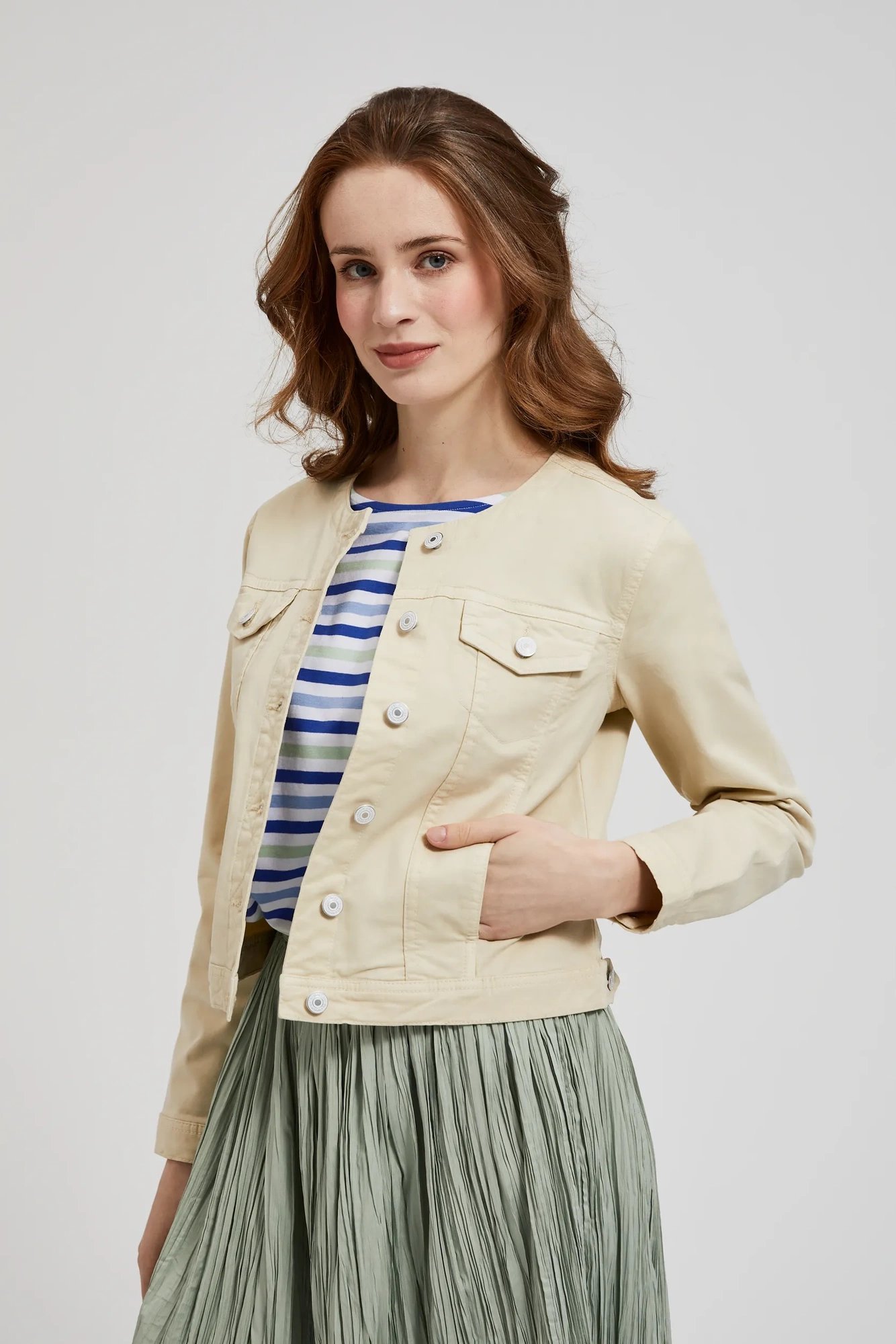 Women's light jacket MOODO - beige