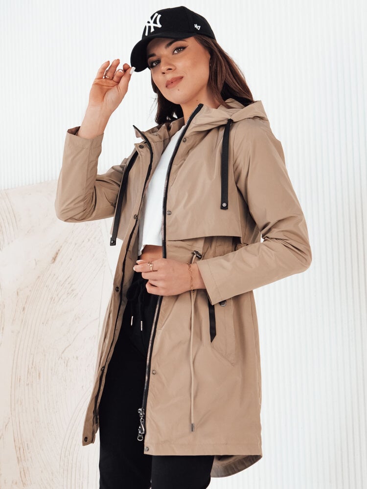 PERTHA women's parka jacket beige Dstreet