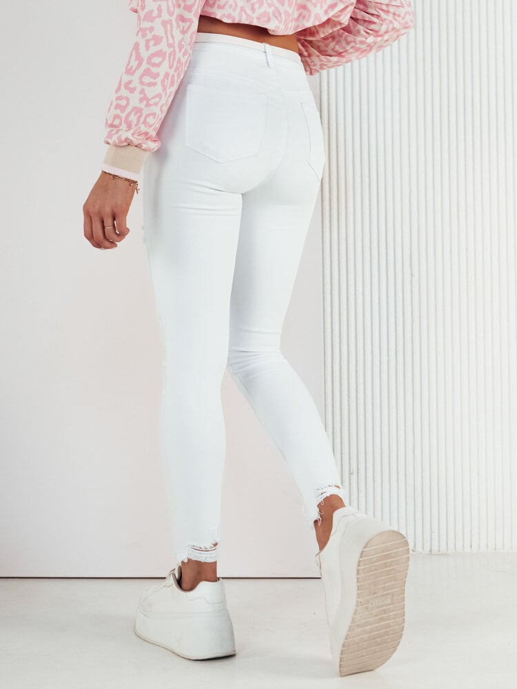 SURIA Women's Denim Trousers White Dstreet