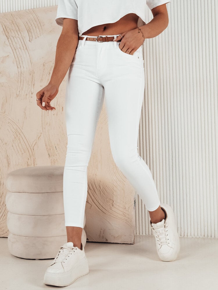 CLARET women's denim trousers white Dstreet