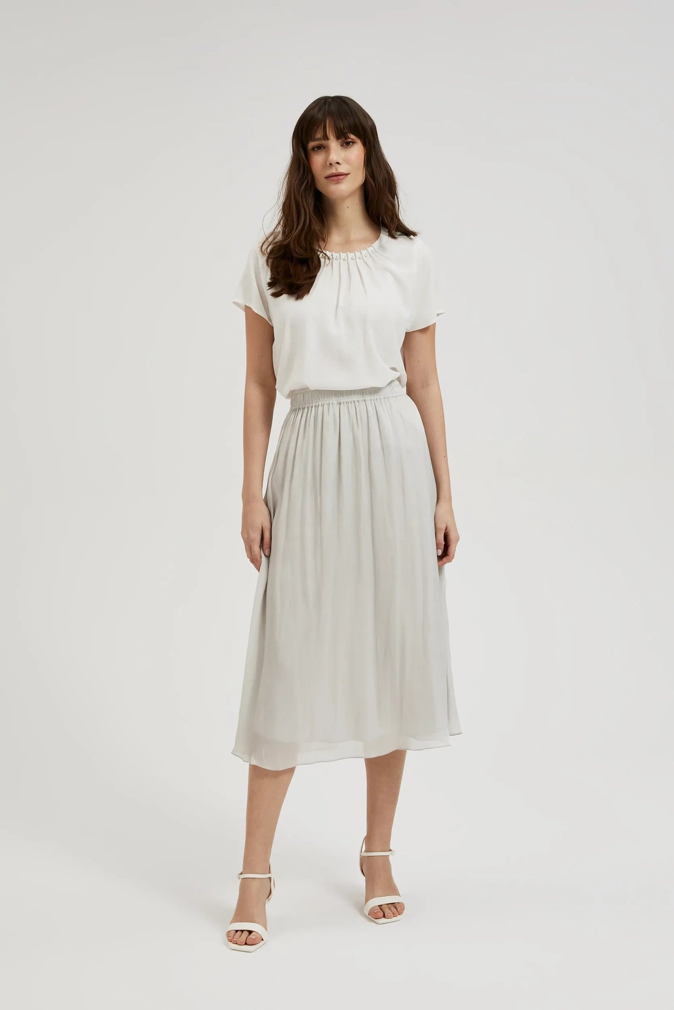 Women's skirt MOODO - olive/powder pink