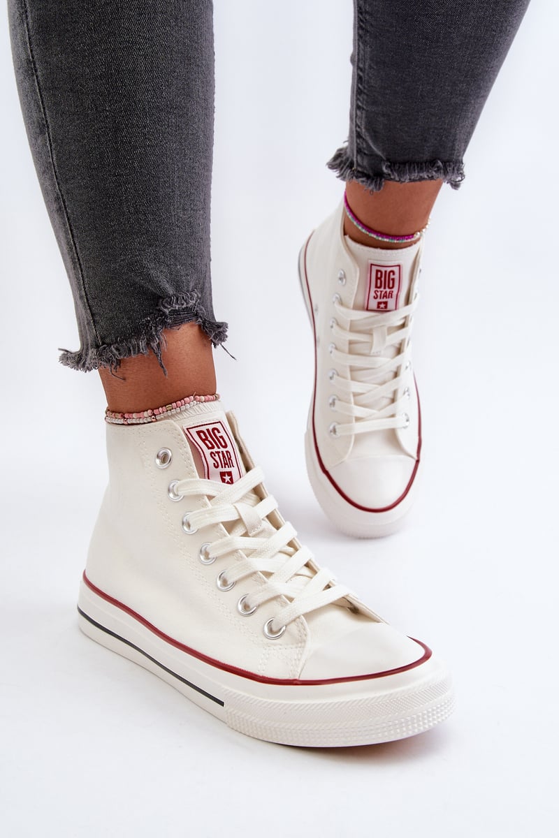 Women's High Sneakers Big Star White