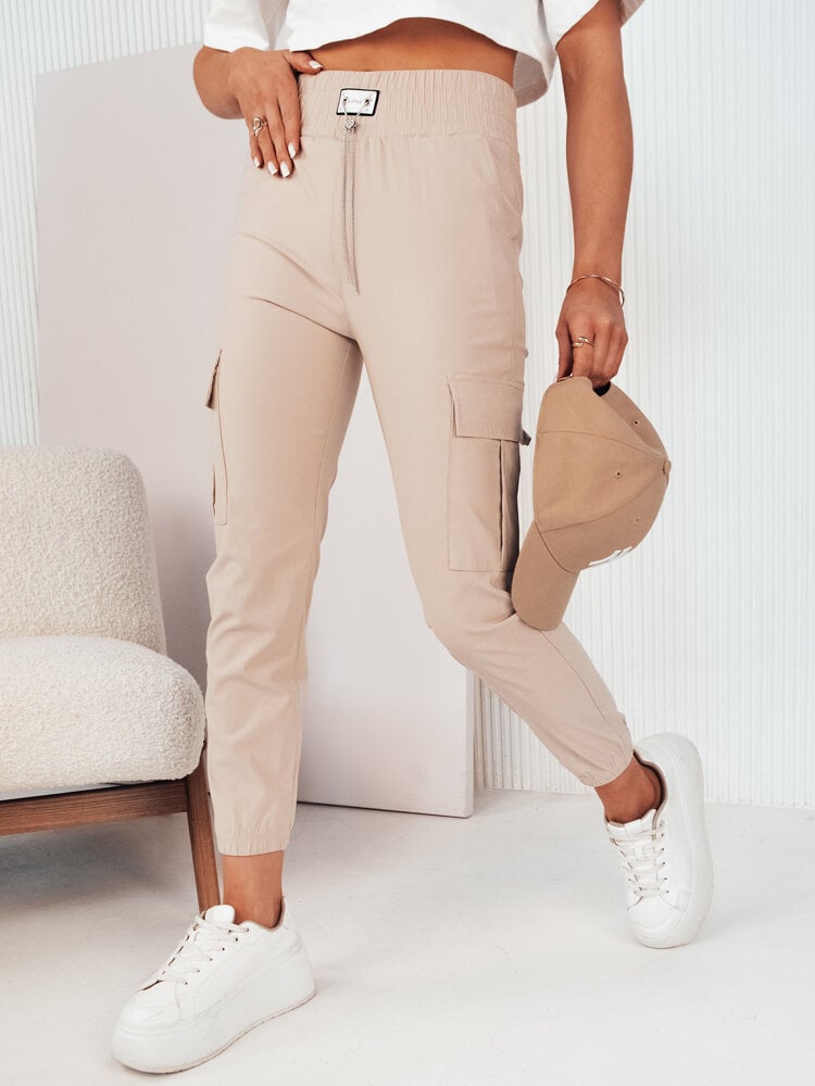 MAREN women's trousers beige Dstreet